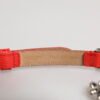 Red Leather Silver Chain Floral Cintura Belt