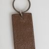 8734985.jpeg Dark Brown Leather Logo Metal Ring Keychain Holder Keyring