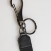 Black White Polyester DG Logo Silver Men Keychain Keyring