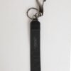 Black White Polyester DG Logo Silver Men Keychain Keyring