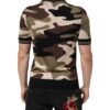 Camouflage Brown Silk MilitaryPolo T-shirt