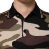 Camouflage Brown Silk MilitaryPolo T-shirt