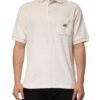 Ivory Cotton Terry Logo Pocket Polo T-shirt