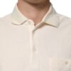 Ivory Cotton Terry Logo Pocket Polo T-shirt