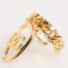 Gold Tone Brass Oval DG Logo Chain Adjustable Ring