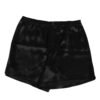 Black Silk Satin Elastic Men Boxer Short Swimwear