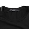 Black Cotton Velvet Logo Print Men T-shirt