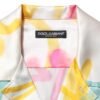 White Silk Hawaiian Graffiti Print Men Casual Shirt