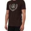 9062815.jpeg Brown Coin Laurel Print Men Crew Neck T-shirt