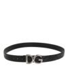Black Exotic Leather DG Logo Buckle Belt