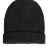 9276672.jpeg Black Cashmere Knitted Beanie Men Capello Hat