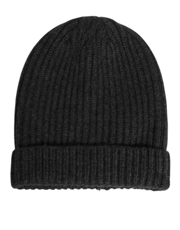 9276672.jpeg Black Cashmere Knitted Beanie Men Capello Hat