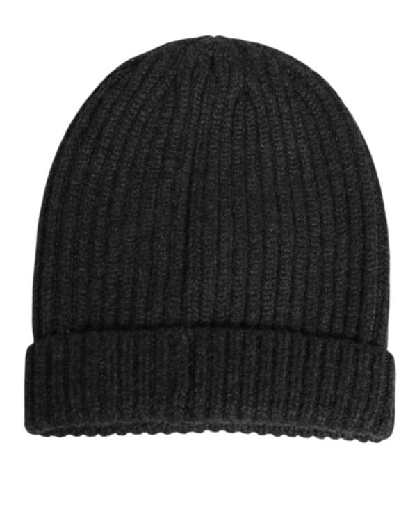 9276673.jpeg Black Cashmere Knitted Beanie Men Capello Hat