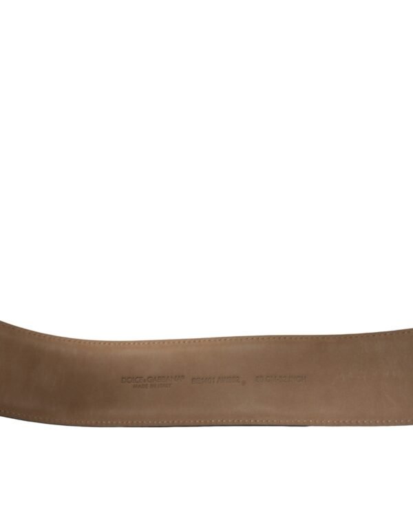 Black Leather Classic Metal Oval Buckle Belt