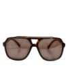 9475214.jpeg Dark Brown Tortoise Shell Pilot Frame Sunglasses
