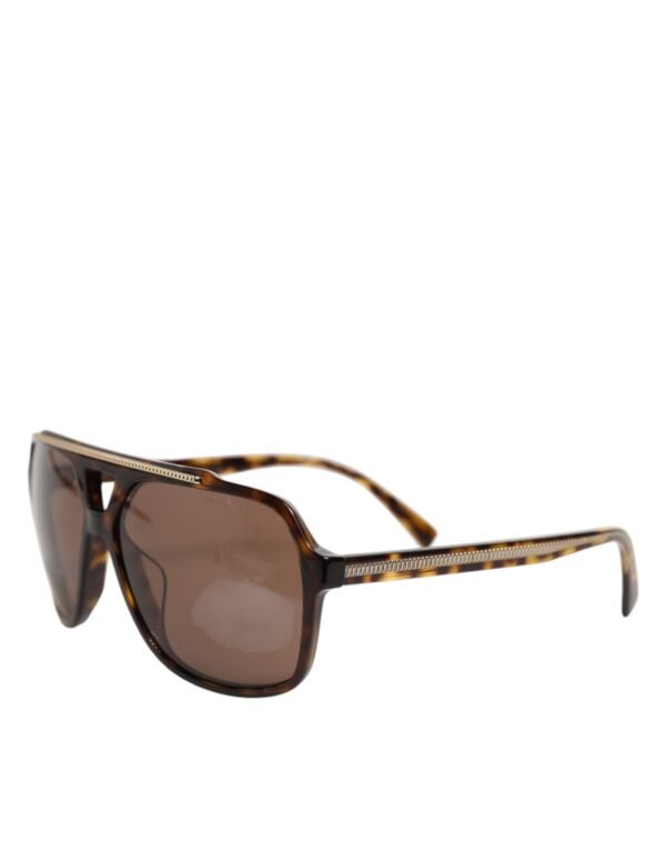 9475215.jpeg Dark Brown Tortoise Shell Pilot Frame Sunglasses