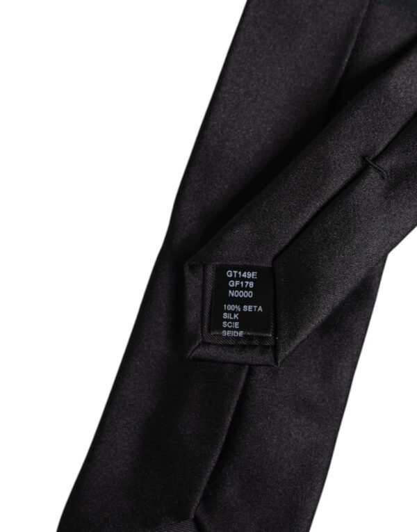 Black Safety Pins Silk Adjustable Necktie Accessory Tie