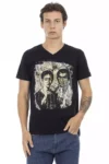 Black Cotton Men T-Shirt