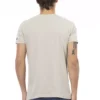 Beige Cotton Men T-Shirt