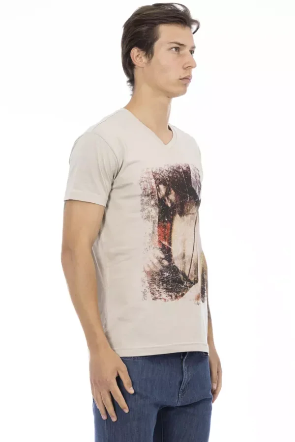 4117402.webp Beige Cotton Men T-Shirt