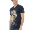 4117413.webp Blue Cotton Men T-Shirt