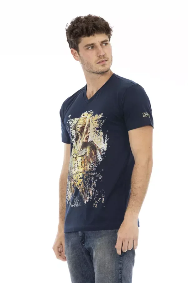 4117413.webp Blue Cotton Men T-Shirt