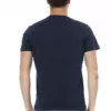 Blue Cotton Men T-Shirt