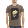 Brown Cotton Men's T-Shirt