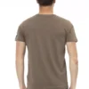 Brown Cotton Men's T-Shirt