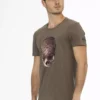 Brown Cotton Men's T-Shirt