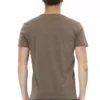 Brown Cotton Men's T-Shirt