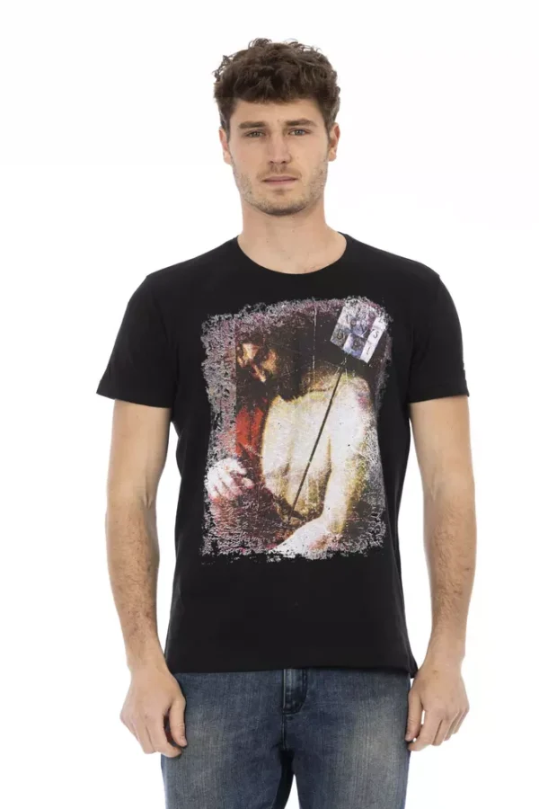 4117703.webp Black Cotton Men T-Shirt