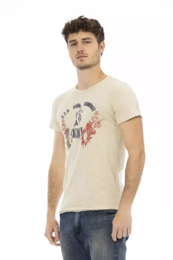 4117782.webp Beige Cotton Men T-Shirt