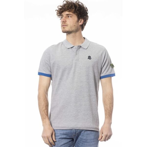 4359707.jpg Gray Cotton Men Polo Shirt