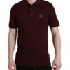 4399614.jpg Elegant Maroon Cotton Blend Polo Tee