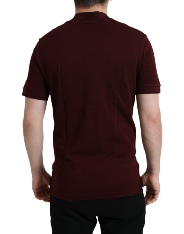 4399617.jpg Elegant Maroon Cotton Blend Polo Tee