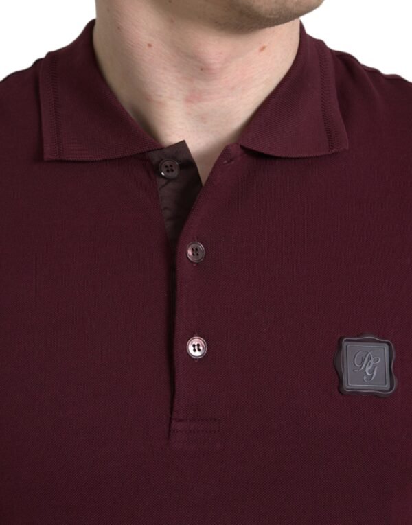 4399619.jpg Elegant Maroon Cotton Blend Polo Tee