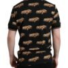 Black Car Print Short Sleeve Polo T-shirt
