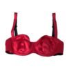 Bordeaux Silk Stretch Balconcino Bra Underwear