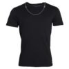 Black Cotton Silver Chain Short Sleeve T-shirt