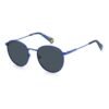 Blue Stainless Steel Sunglasses