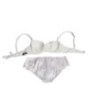 White Silk Stretch Panty Balconette Bra Underwear