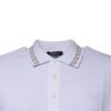 White Viscose Collared Men Polo Short Sleeves T-shirt