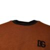 Brown DG Logo Cotton Crew Neck T-shirt