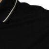 Black White Cotton Short Sleeves Polo T-shirt