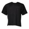 Black DG Logo Print Cotton Crew Neck T-shirt