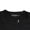 Black DG Logo Print Cotton Crew Neck T-shirt