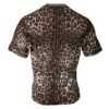 Brown Leopard Crew Neck Short Sleeve T-shirt