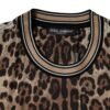 Brown Leopard Crew Neck Short Sleeve T-shirt
