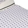 White Polka Dot Cotton Collared Polo T-shirt
